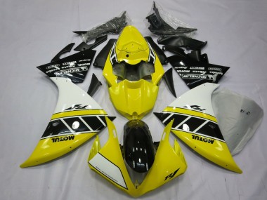 Achetez Carénages Moto Yamaha R1 2012-2014 - Blanc Jaune Noir Brillant
