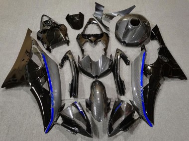 Achetez Carénages Moto Yamaha R6 2008-2016 - Noir Brillant Fibre de Carbone Style Bleu