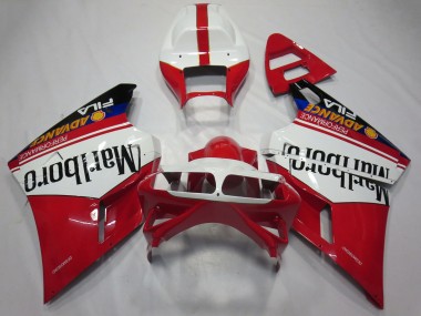 Achetez Carénages Moto Ducati 748 916 996 998 1993-2005 - Blanc Rouge Noir Brillant Marlboro