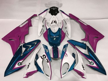 Achetez Carénages Moto BMW S1000RR 2009-2014 - Blanc Violet Bleu