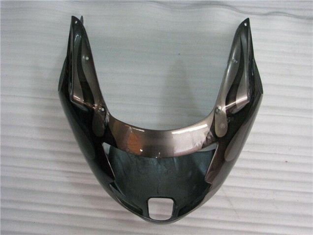Carénages Moto Honda CBR1100XX Blackbird 1996-2007 - Noir Brillant Argent Flamme