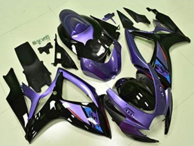 Achetez Carénages Moto Suzuki GSXR 600/750 2006-2007 - Violet Noir Brillant Bleu