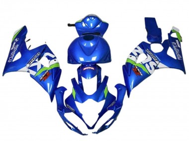 Achetez Carénages Moto Suzuki GSXR 1000 2005-2006 - Bleu Vert Blanc Motul