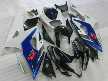 Achetez Kits Carénage Moto Suzuki GSXR 1000 2005-2006 - Blanc Bleu Noir Brillant