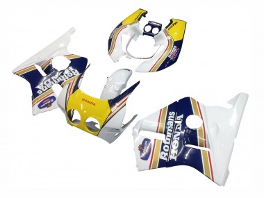 Achetez Carénages Moto Honda CBR400RR NC23 1987-1989 - Blanc Jaune Bleu Rothmans