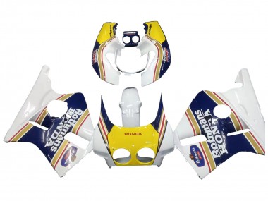 Achetez Carénages Moto Honda CBR400RR NC23 1987-1989 - Blanc Jaune Bleu Rothmans