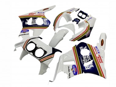 Achetez Carénages Moto Honda CBR400RR NC29 1990-1999 - Blanc Or Rouge Bleu Foncé Rothmans