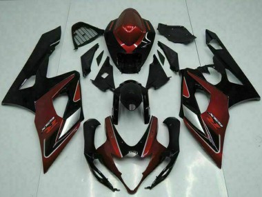 Achetez Carénages Moto Suzuki GSXR 1000 2005-2006 - Rouge Argent Noir Brillant