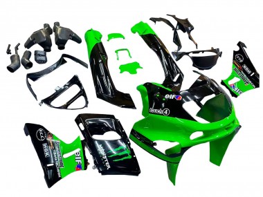 Achetez Carénages Moto Kawasaki ZZR400 1993-2007 - Vert Noir Brillant Vert Monstre Elf Touch4 Bridgestone