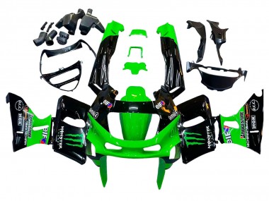 Achetez Carénages Moto Kawasaki ZZR400 1993-2007 - Vert Noir Brillant Vert Monstre Elf Touch4 Bridgestone