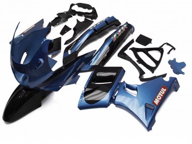 Achetez Carénages Moto Kawasaki ZZR400 1993-2007 - Bleu Noir Rouge Motul