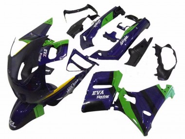 Achetez Carénages Moto Kawasaki ZZR400 1993-2007 - Vert Bleu Foncé Violet Trick Star EVA Courses