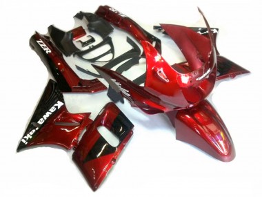 Achetez Carénages Moto Kawasaki ZZR400 1993-2007 - Rouge Noir Brillant