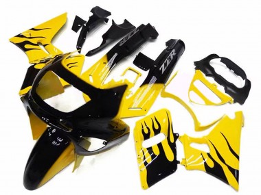 Achetez Carénages Moto Kawasaki ZZR400 1993-2007 - Jaune Noir Flamme