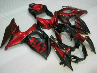 Achetez Carénages Moto Suzuki GSXR 1000 2009-2016 - Rouge Noir Brillant