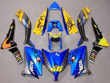 Achetez Carénages Moto Yamaha TMAX530 2012-2014 - Bleu Jaune Noir Requin 46