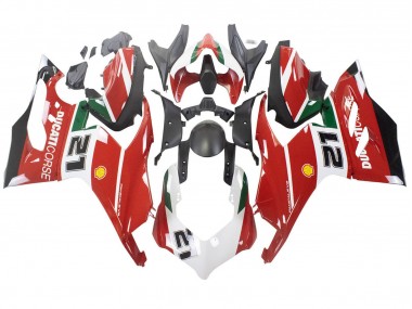 Achetez Carénages Moto Ducati Panigale V2 2020-2024 - Blanc Rouge Vert Noir Mat Corse 21