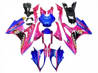 Achetez Carénages Moto BMW S1000RR 2017-2018 - Rose Bleu Jaune Requin