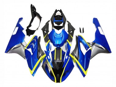 Achetez Carénages Moto BMW S1000RR 2015-2016 - Argent Jaune Bleu