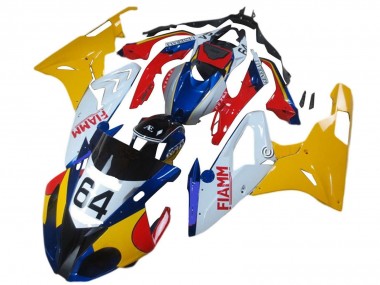 Achetez Carénages Moto BMW S1000RR 2015-2016 - Jaune Blanc Bleu Fiamm 64