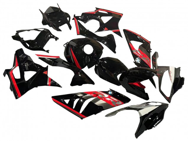 Carénage Moto BMW S1000RR 2009-2014 - Rouge Noir Brillant