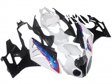 Achetez Carénages Moto BMW S1000RR 2009-2014 - Blanc Rouge Bleu Noir Brillant HP Becker Carbon