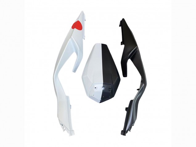 Carénages Moto Kawasaki ZX6R 2023-2025 - Noir Blanc Flower