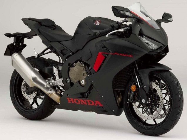 Carénages Moto Honda CBR1000RR 2017-2023 - Noir Mat Rouge Logo