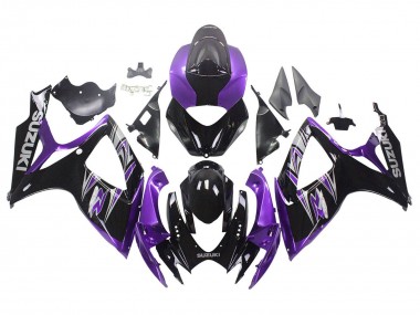 Achetez Kits Carénage Moto Suzuki GSXR 600 / GSXR 750 2006-2007 - Violet Noir Brillant