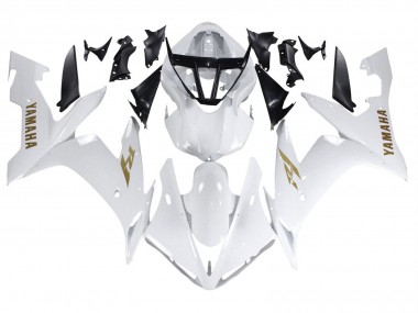 Achetez Carénages Moto Yamaha YZF 1000 R1 2004-2006 - Blanc Or Décalque