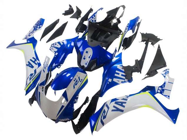Carénages Moto Yamaha YZF 1000 R1 2020-2025 - Blanc Bleu Jaune Néon Noir Brillant