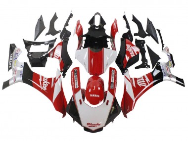Achetez Carénages Moto Yamaha YZF 1000 R1 2020-2025 - Blanc Rouge Noir Milwaukee