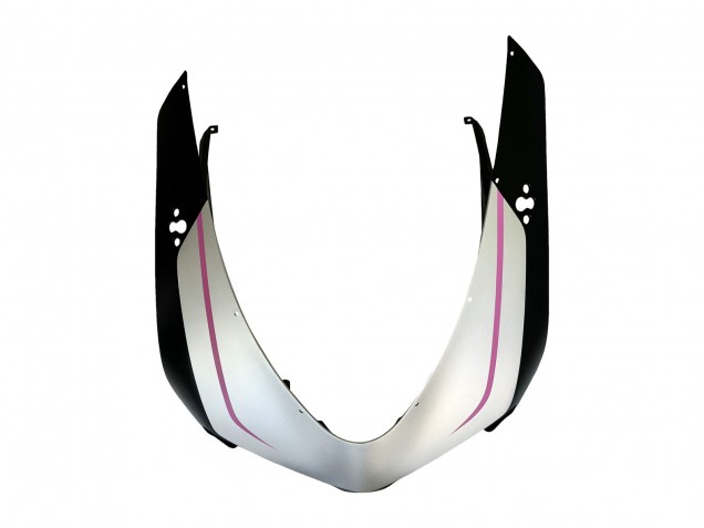 Carénages Moto Ducati 848 2007-2014 - Blanc Rose Noir Brillant Connie