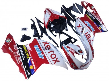 Achetez Carénages Moto Ducati 848/1098/1198 2007-2014 - Blanc Rouge Noir Brillant Valsir Xerox