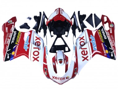 Achetez Carénages Moto Ducati 848/1098/1198 2007-2014 - Blanc Rouge Noir Brillant Valsir Xerox