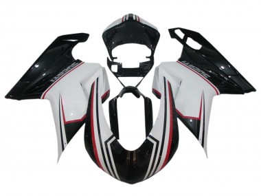 Achetez Kits Carénage Moto ABS Ducati 848/1098/1198 2007-2014 - Blanc Rouge Noir Brillant
