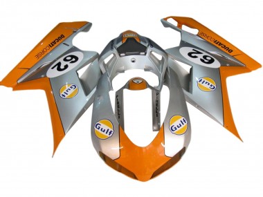 Achetez Carénages Moto Ducati 848/1098/1198 2007-2014 - Argent Orange Gulf 62
