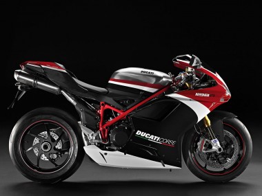 Achetez Carénages Moto Ducati 848/1098/1198 2007-2014 - Blanc Rouge Noir Brillant