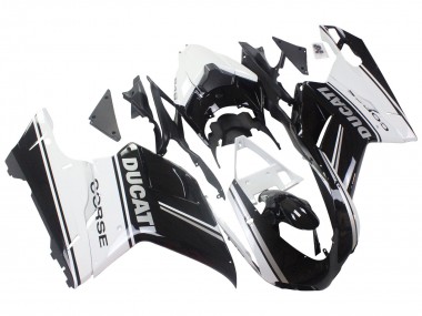 Achetez Carénages Moto Ducati 848/1098/1198 2007-2014 - Blanc Noir Brillant Corse
