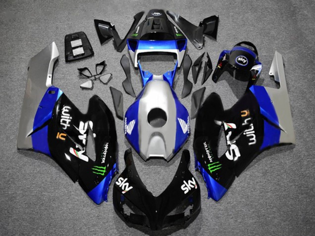 Carénages Moto Honda CBR1000RR 2004-2005 - Argent Bleu Noir Brillant Vert Monstre Sky