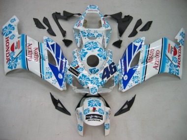 Achetez Carénages Moto Honda CBR1000RR 2004-2005 - Blanc Bleu Neige Nastro Azzurro 46