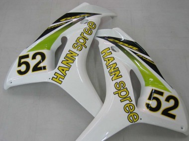 Achetez Carénages Moto Honda CBR1000RR 2006-2007 - Blanc Vert Noir Brillant Hannspree 52