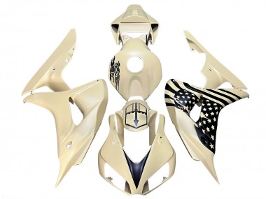 Achetez Carénages Moto Honda CBR1000RR 2006-2007 - Crème Noir
