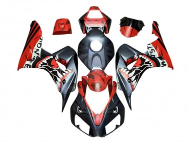 Achetez Carénages Moto Honda CBR1000RR 2006-2007 - Rouge Noir Mat Monstre Requin