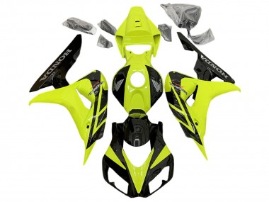 Achetez Carénages Moto Honda CBR1000RR 2006-2007 - Jaune Noir Brillant