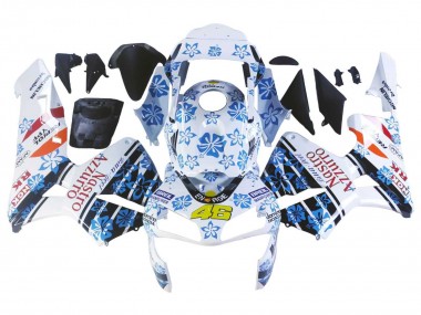 Achetez Carénages Moto Honda CBR600RR 2003-2004 - Blanc Bleu Rouge Nastro Azzurro 46