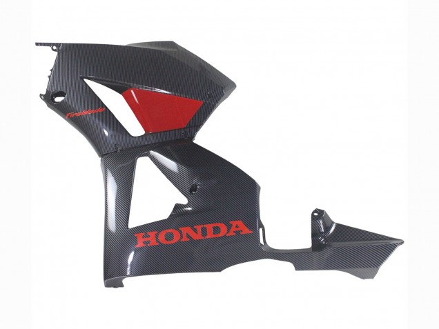 Carénages Moto Honda CBR600RR 2013-2023 - Noir Fibre de Carbone Rouge