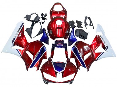 Achetez Carénages Moto Honda CBR600RR 2013-2023 - Blanc Rouge Bleu HRC