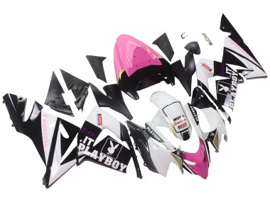 Achetez Carénages Moto Kawasaki ZX10R 2004-2005 - Noir Rose Blanc Playboy Motul