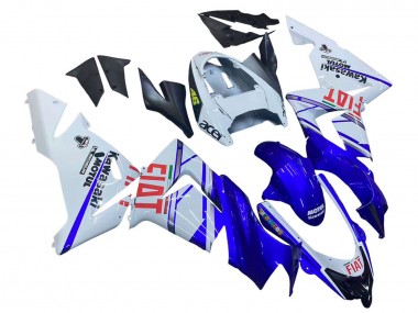 Achetez Carénages Moto Kawasaki ZX10R 2004-2005 - Bleu Brillant Blanc Fiat Motul